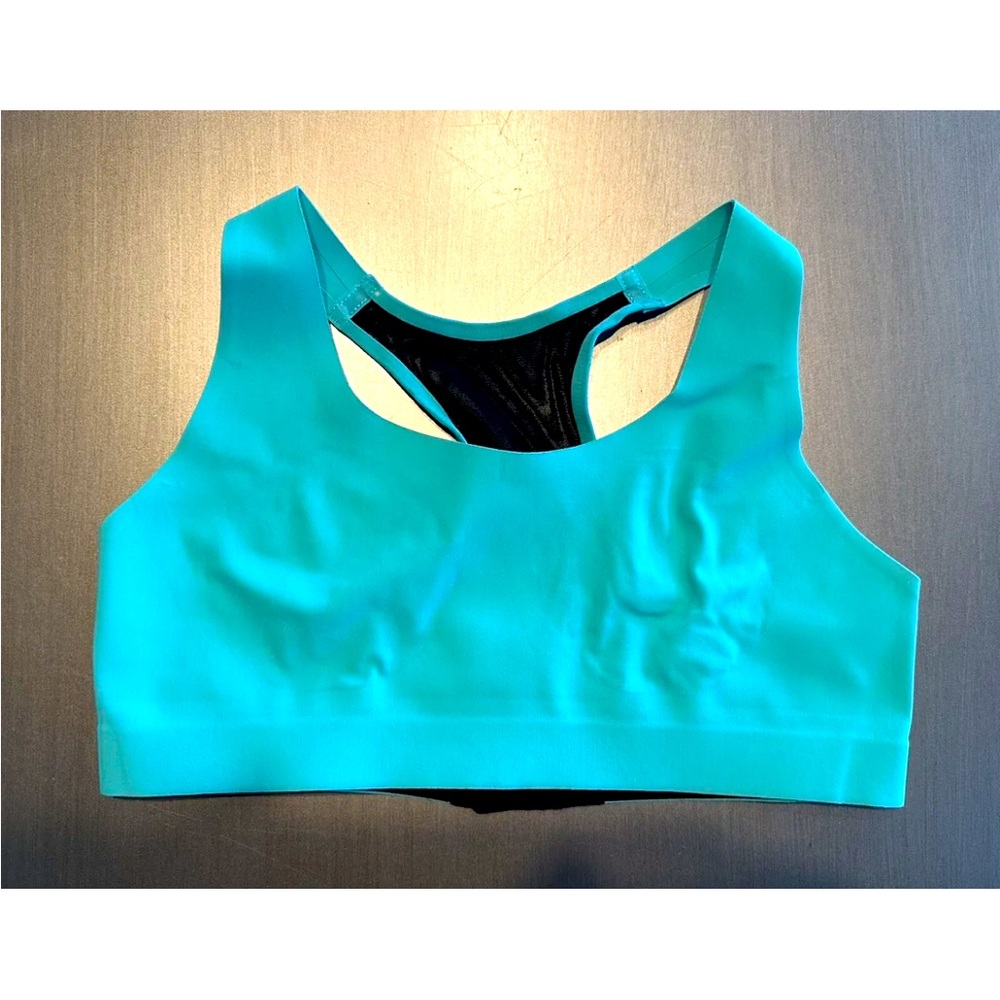 EUC Lululemon Itty Bracer Bali Breeze /Black Aqua Daily Yoga Swim Hook & Eye 34C